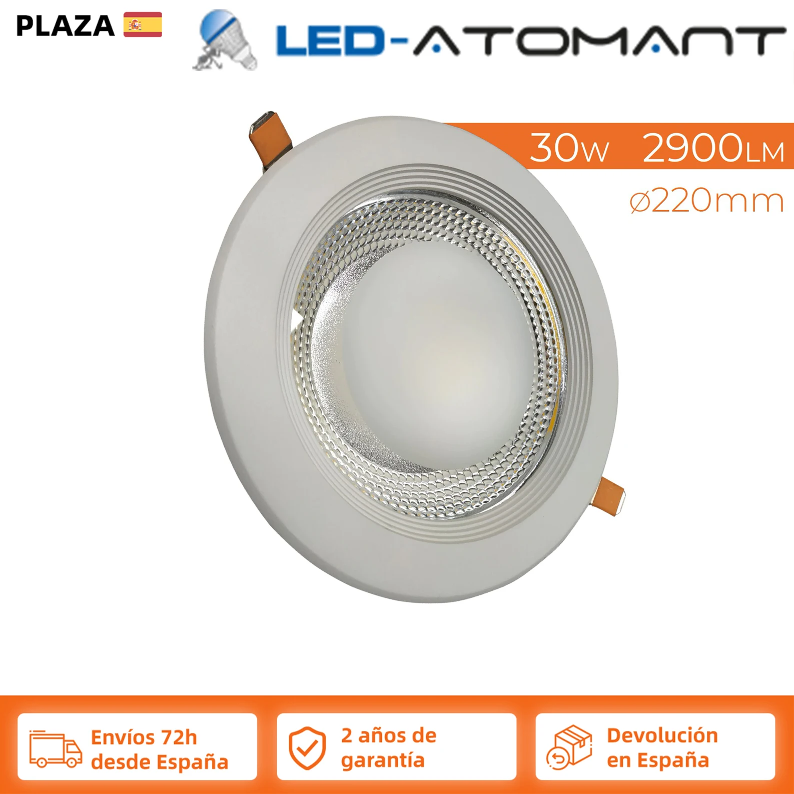 LED ATOMANT®30w 2900lm cut 200mm 3000k round led downlight A ++ recessed lamp ceiling lighting downlights | Освещение