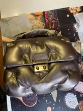 Bolso de algodón de plumas para mujer, bandolera cruzada, almohadilla de espacio, bolso grande de hombro