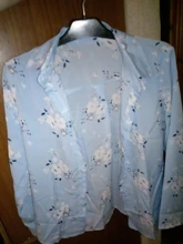 Blouse Shirt Work-Wear Turn-Down-Collar Casual Tops Long-Sleeve Chiffon Elegant Plus-Size