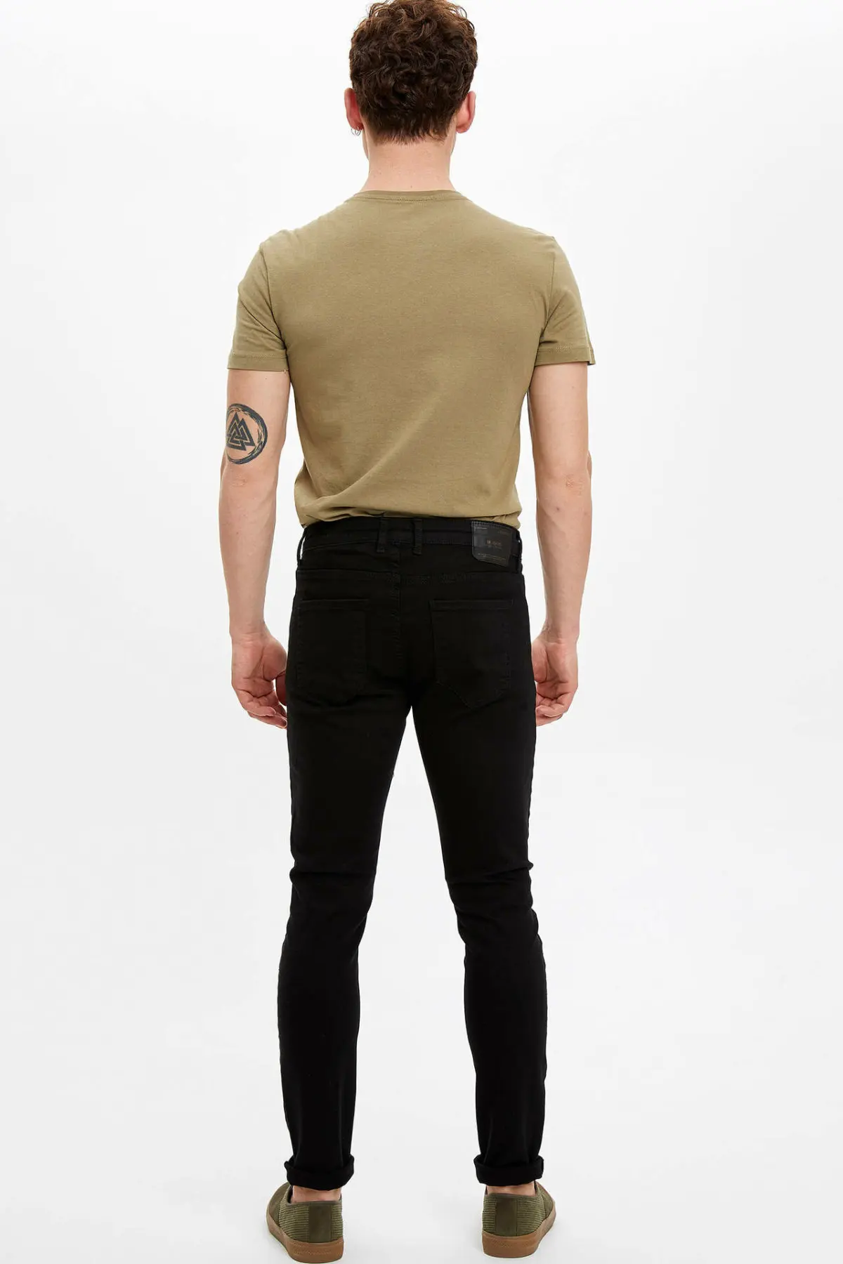 DeFacto мужские весенние повседневные Черные джинсы прямые длинные Trousers