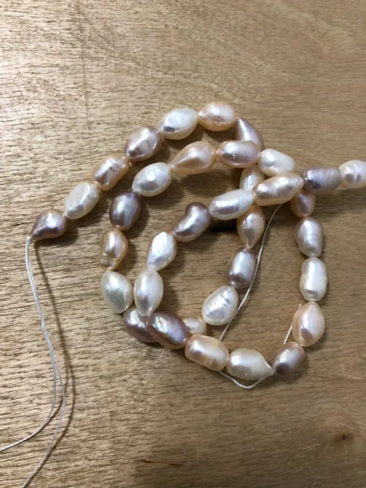 8-9mm Water White pink purple Freshwater Cultured Pearl Loose Beads 13/" T9978