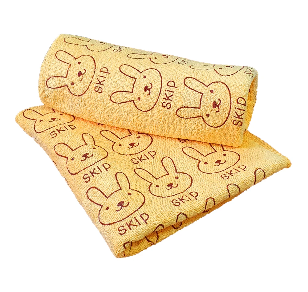 Полотенце микрофибра кролики желтые Полотенца полиэстер 100%. |