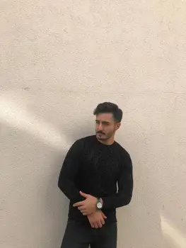 

Stylish Black Style Sweater Covered With Small Logos Embroidered With Embossing Technique Awesome Sweater