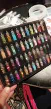 Set de 48 botellas de resina epoxi brillante, purpurina en polvo, corazón, estrella, Micro cuentas para arte de uñas, pegatinas de lentejuelas para fabricación de joyas DIY