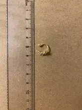 Pendiente de cartílago falso para mujeres y hombres, Clips de oreja sin Piercing, de hojas doradas, joyería, regalos al por mayor