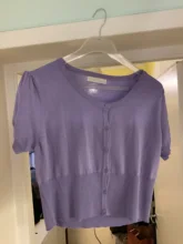 Belle Poque-Tops cortos para mujer, suéteres de manga corta con cuello en U y solapa de botones, Tops de punto recortados, prendas de punto de colores sólidos para mujer