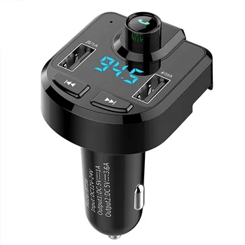 

BT36 Car Kit FM Transmitter Car Bluetooth MP3 Dual USB3.6A Smart Fast Charge DC12-24V Power Off Memory Stereo A2DP Music Player