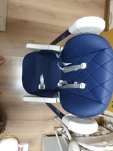 Silla alta de lujo multifunción reclinable para bebé, asiento alto con rueda, mesa de comedor para niños, silla para dormir, juego fácil