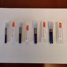 Fresadora de carburo de aleación de tungsteno, herramientas de corte CNC, 4 flautas HRC65