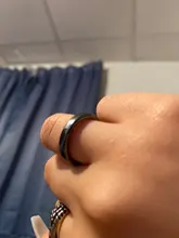 Anillos planos de hematita, joyería de moda, calidad AAA, 4 mm de ancho, 1 pieza, HR1003