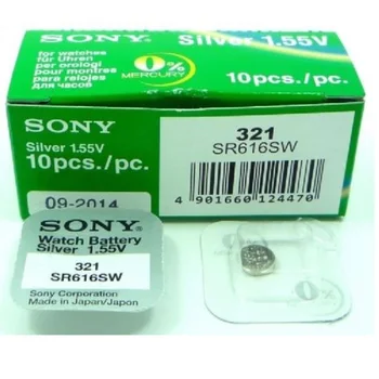 

Button batteries Sony Murata SR616SW - 321 1.55V Box 10x Pieces Original