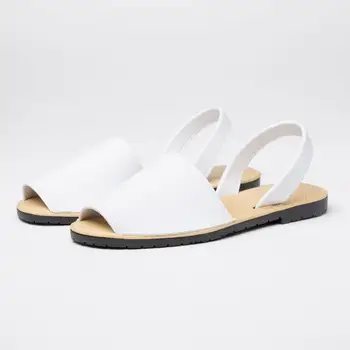 

Menorquina vegan man Alize Color white | Sandals man size 39-45 | Flat man shoes summer sandal