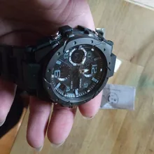 SANAD-reloj deportivo de lujo para hombre, cronógrafo de cuarzo, resistente al agua hasta 5atm, Shock, masculino, 6008