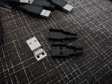 New 10pcs Type A Male USB 4 Pin Plug Socket Connector With Black Plastic Cover