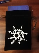 Bolsa de almacenamiento de Tarot de terciopelo, 12 Constelaciones, juego de mesa de cartas, Mini bolsa con cordones, juego de mesa