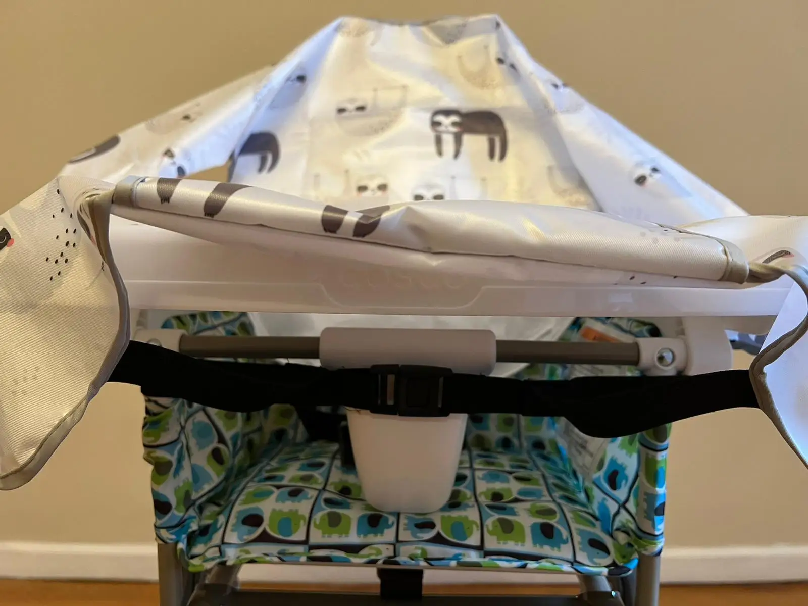 baby stroller accessories desk	 Two Colors X-Large Waterproof with sloth and doggy patterns Baby Highchair Bib with 2 Belts to Cover High Chair baby jogger double stroller accessories	