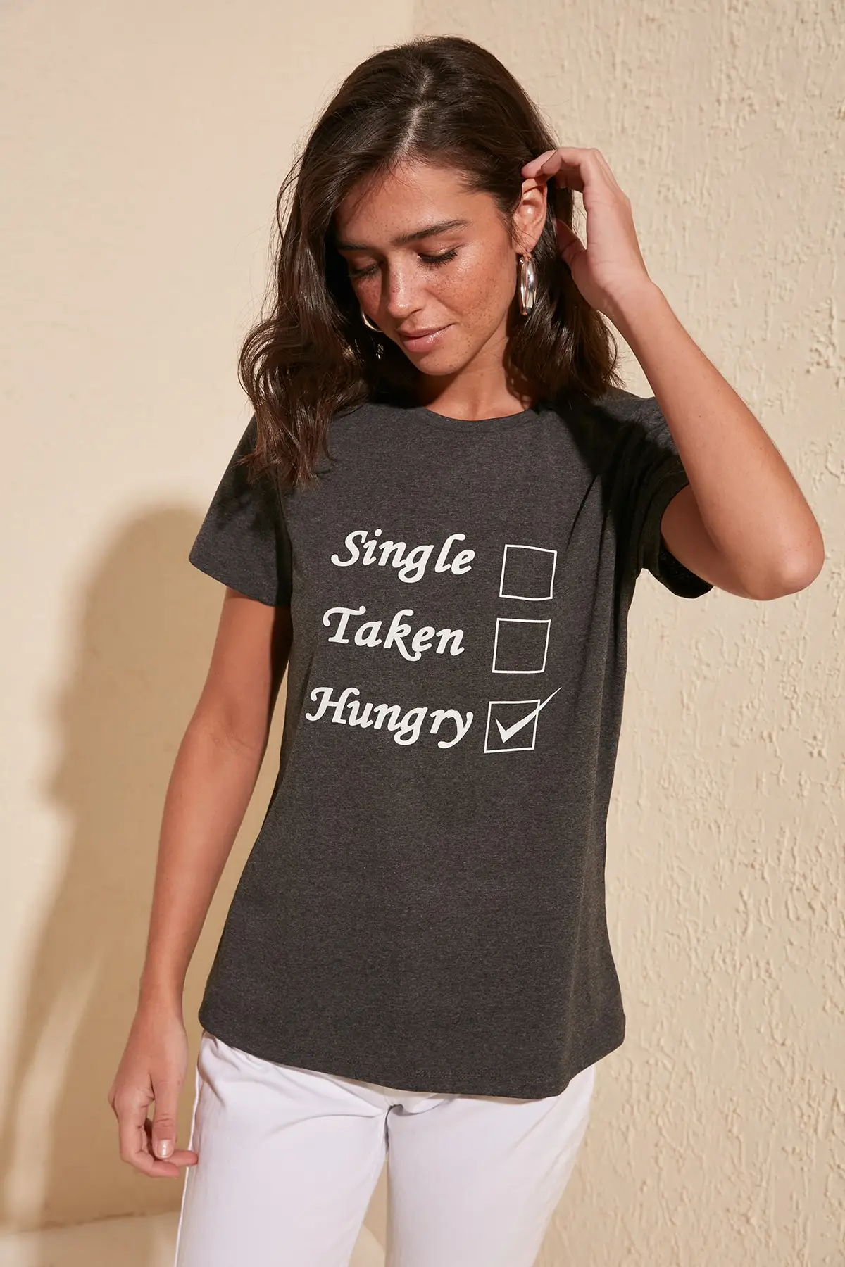 

Trendyol Printed Basic Knitted T-Shirt TWOSS20TS0582