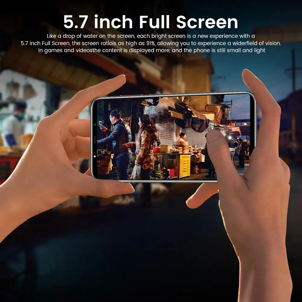 Newest i12 Pro Mobile Phone 5.7'' HD Four Camera