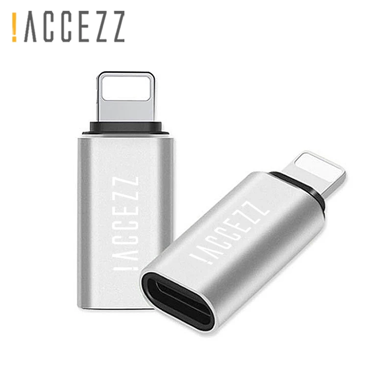 ! Переходник ACCEZZ OTG с гнездом Type C на штекер lighting адаптеры для Apple iPhone 12 11 X XS XR 8 7 Plus