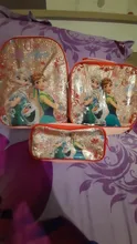 Disney 3 unids/set niños de dibujos animados de las niñas Elsa princesa mochilas lindo niños mochilas de los niños de la escuela bolsa