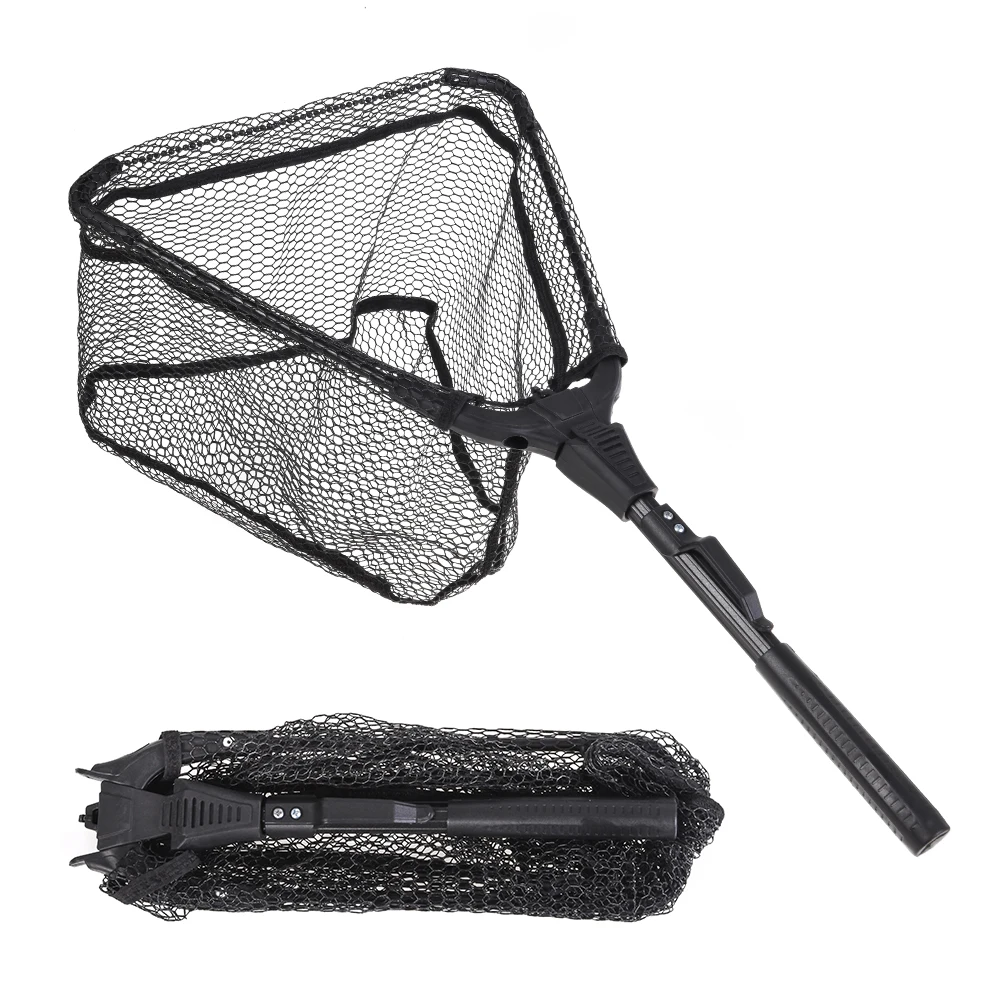 Durable Folding Stainless Steel Fishing Nets Head Ring With Small Hole  Nylon Mesh Landing Net Network Trap No Pole - Parts - AliExpress