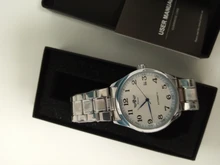 Reloj mecánico automático de negocios para hombre, con correa de cuero maestro de tiempo, esfera blanca, calendario, fecha, clásico