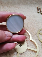 Furniture-Handles Base-Plate Door-Knobs Drawer Pulls Cupboard Cabinet Kitchen Brass 