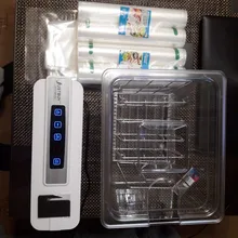 Sellador al vacío de alimentos, máquina selladora al vacío con pantalla táctil LCD y cortador, empaquetador de almacenamiento de alimentos, bolsas al vacío para embalaje