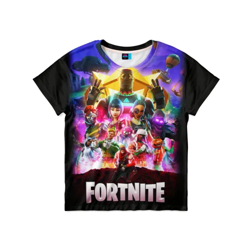 Детская футболка 3D «Fortnite Королевская Битва» для мальчиков и девочек, Легкая футболка с рисунком