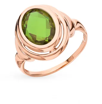 

Gold ring with sultanites sunlight sample 585