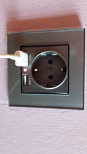 Eu-Power-Socket-Plug Glass-Panel Usb-Charging-Port JHJCH with Russian Spanish