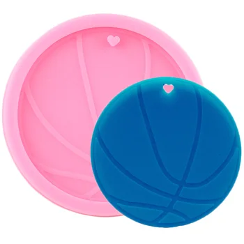 

Shiny Basketball Mold Silicone Molds DIY Keychain Pendants Epoxy Resin Mould Jewelry Making Crafting Keychains Moulds