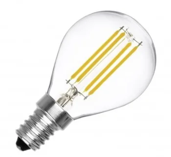 

Spherical LED bulb filament E14 P45 4W warm White