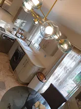 Modern Led Chandeliers Lighting Glass-Ball Hanging-Lamp LOFT Bedroom Indoor-Decor Living-Room