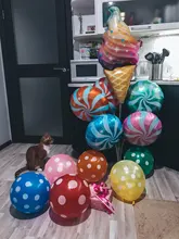 Conjunto de Fiesta Temática de donuts para decoración de dulces decorativos, barra de helado, globos para Baby Shower, cartel de feliz cumpleaños, juguetes para niños, suministros para el hogar