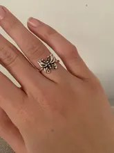 Foxanry-anillos de mariposa de Plata de Ley 925 para mujer, joyería fina Vintage Punk, accesorios para fiesta de cumpleaños, regalos
