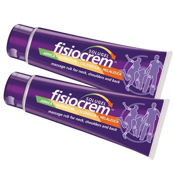 

Pack 2 x 250 ml Fisiocrem Solugel - massage rub for tense and contracted areas like the neck, shoulders and back with Arnica