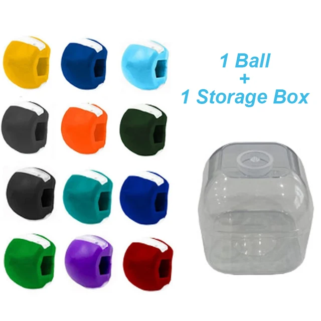Masseter Ball Jawline Muscle Exerciser Chew Ball Food Grade Silicone Facial  Mandible Trainer Face Fitness Balls 20-50 Pounds Note color
