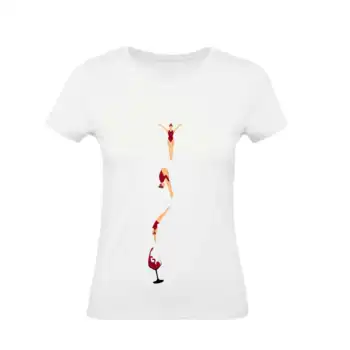 

WOMAN T-shirt BASIC super fit top quality JUMP IN WINE-MADE IN ITALY