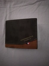 Billetera de cuero para hombre, cartera masculina corta de cuero de Color sólido, estilo clásico, famoso, monedero