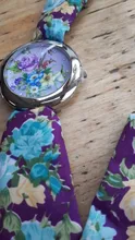 Shsby-Reloj de pulsera de tela con flores para mujer, nuevo diseño, a la moda, de tela de alta calidad, reloj de pulsera de niñas
