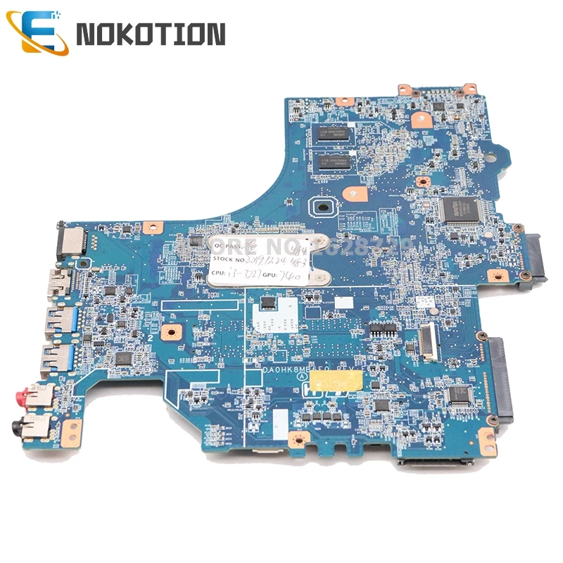 New  NOKOTION For SONY Vaio SVF14 SVF142 SVF142C29M Laptop motherboard GT740M GPU SR0XF I3-3227U CPU DDR