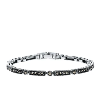 

Silver Bracelet with marcasite sunlight sample 925