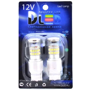 

1pcs LED Car Lamp W21W - T20 - 7440 - W3х16d - 48 SMD3014 + Stabilizer