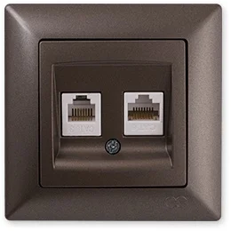 

PnpnElectrıc Gns Visage Ambiance Metallic Mocha Data + Numerical Socket (RJ45 Cat6 + Cat3) Data + Telephone Socket