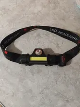 Mini Flashlight Led-Headlamp Powerful Outdoor 18650 Battery Camping COB Portable Q5 Built-In