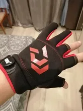Daiwa-guantes de pesca resistentes al agua, 3 dedos cortados, 4 colores