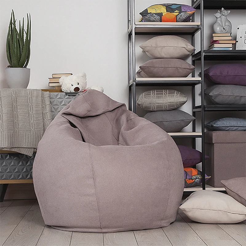 Lima-poof large Delicatex Large Bean Bag Sofa Lima Lounger Seat Chair Living Room Furniture Removable Cover With Filler Kids Comfortable Sleep Relaxation Easy Beanbag Bed Pouf Puff Couch Tatam Solid Poof  Pouffe Ottoma
