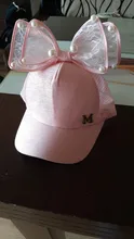 Mesh-Cap Snapback Sun-Hat Spring Rabbit-Ear Girls Kids Children Cute Summer Pearl Big-Bow