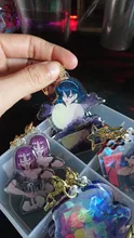 FANGQINGMAO-llavero personalizado de acrílico, charm, transparente, de plástico epoxi, transparente